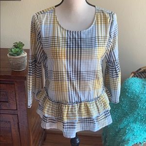 Ann Taylor bell sleeve ruffle top